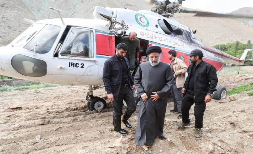 İran Cumhurbaşkanı Reisi'nin konvoyundaki helikopterlerden biri kaza yaptı!