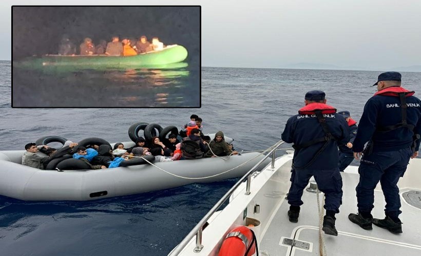 İzmir'de açıklarında 55 kaçak göçmen karaya çıkarıldı
