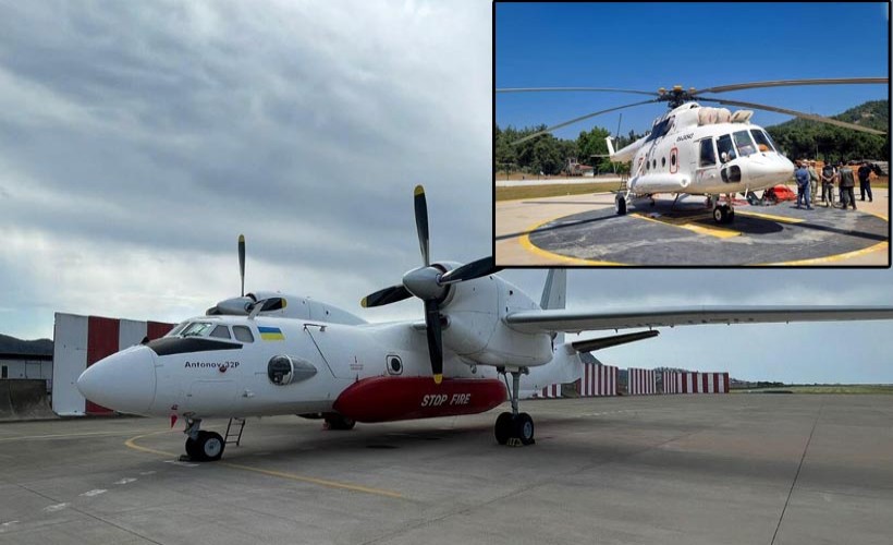Muğla’da ilk yangın söndürme helikopteri ve uçağı göreve başladı