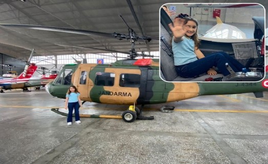 Resim yarışması 1'incisi Eylül'e helikopterle şehir turu