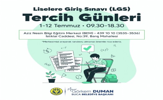 Buca'da LGS Tercih Günleri başlıyor