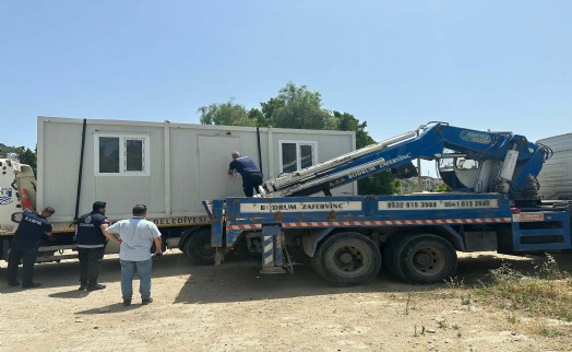 Bodrum'da sahili işgal eden yapılar kaldırıldı