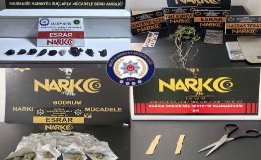 Muğla'da uyuşturucu operasyonlarında 4 tutuklama