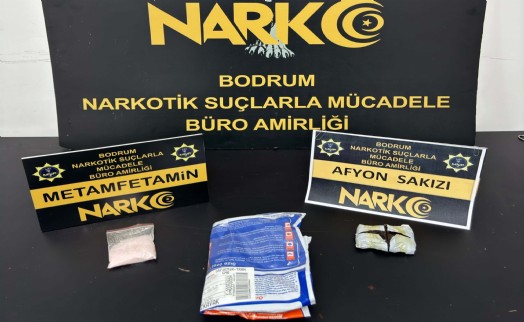 Bodrum'da 150 gram afyon sakızına 2 gözaltı