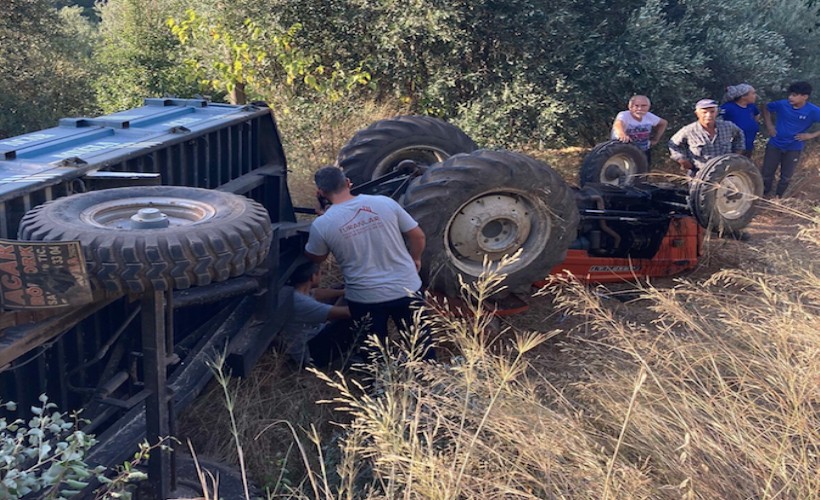 Muğla'da traktör devrildi; 1 ölü, 1 yaralı