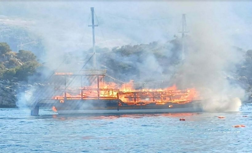 Tur teknesindeki yangının çıkış nedeni tespit edildi: Adli kontrol şartıyla serbest bırakıldılar