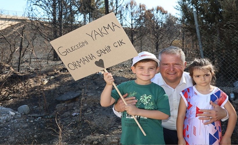 Urla'da anlamlı etkinlik: 'Ormanı temizle yangına dur de'