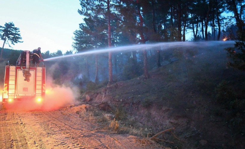 Uşak'ta 2 ayrı orman yangını 17 saate kontrol altına alındı
