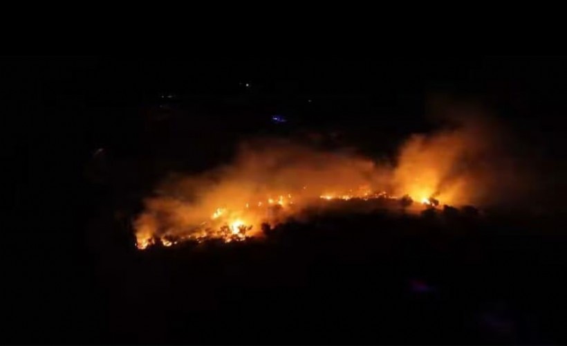 Karaburun'da çıkan orman yangını söndürüldü; 3 kişi dumandan etkilendi