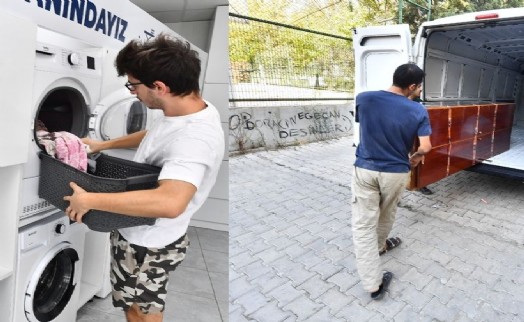 Büyükşehir'den öğrencilere çamaşırhane ve nakliye hizmeti