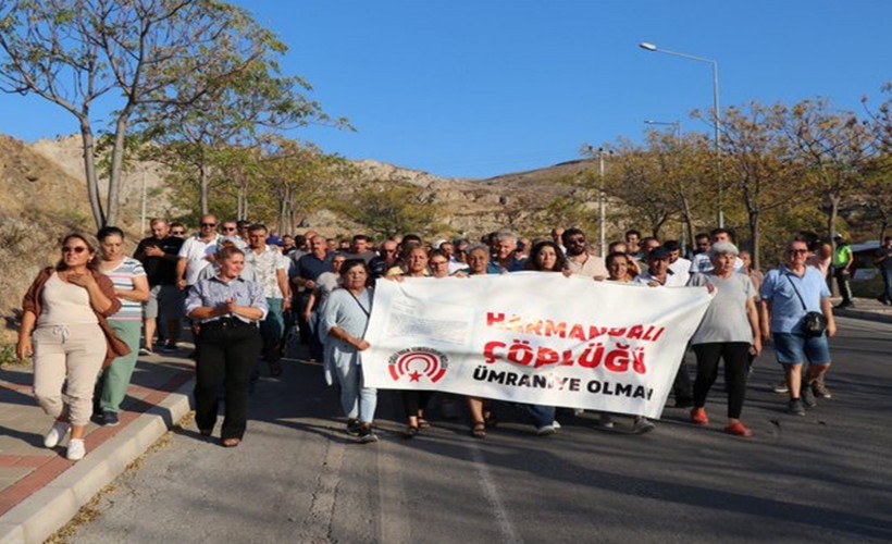 Çiğliler Harmandalı çöplüğünün kaldırılması için yürüdü