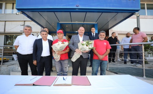 Menderes'te emekten yana sözleşmeler imzalandı