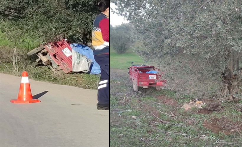 İzmir'de 3 tekerlekli motosiklet zeytin ağacına çarptı; 2 kardeş öldü