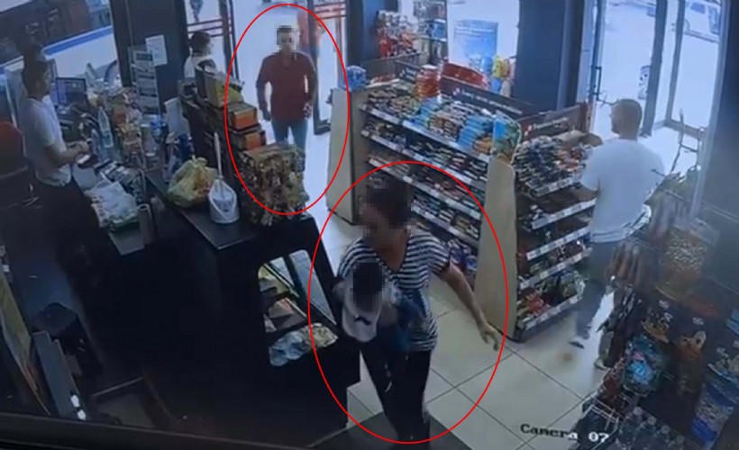 Akaryakıt istasyonunda dehşet! Kucağındaki bebeğiyle kaçmaya çalıştı ama...