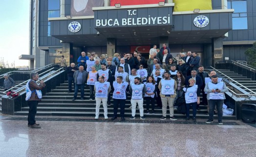 Buca Belediye binası yine eylem alanı!