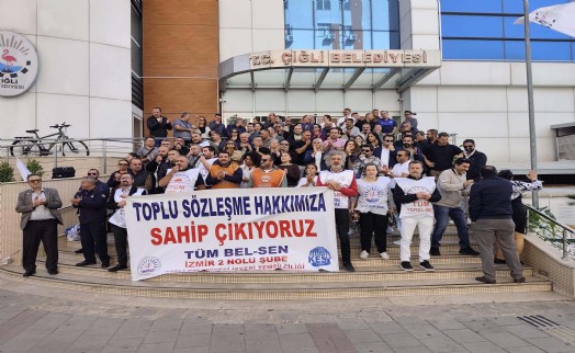 Çiğli Belediyesi'nde memur eylemi devam ediyor