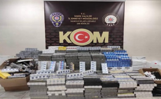 İzmir'de 10 milyonluk kaçak ürün ele geçirildi