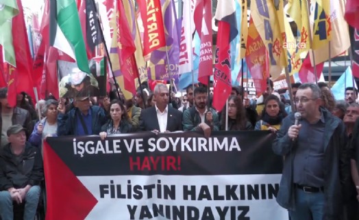 İzmir'de ‘Filistin' eylemi: Dünyanın gözü önünde bir soykırım yaşanıyor