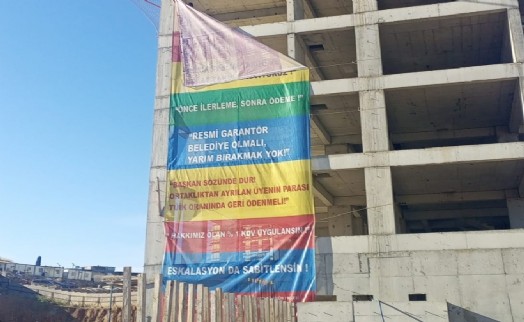 Kooperatif mağdurlarının pankartına zabıta müdahalesi!