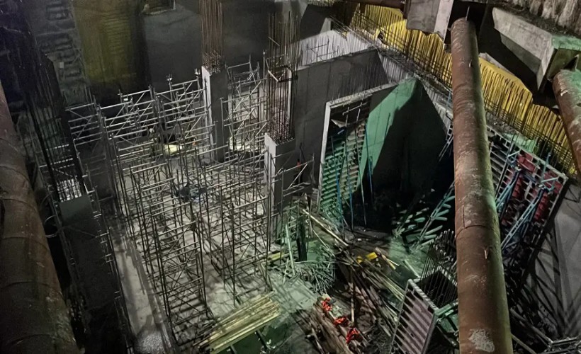 Beyoğlu'nda metro inşaatında çökme