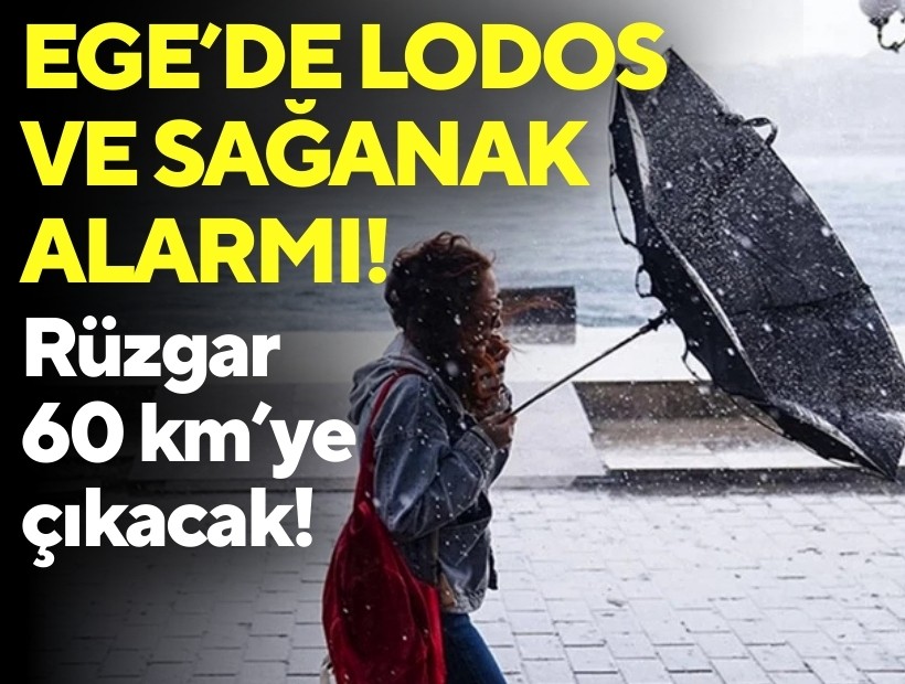 Ege’de lodos ve sağanak alarmı: Rüzgar 60 km’ye çıkacak!