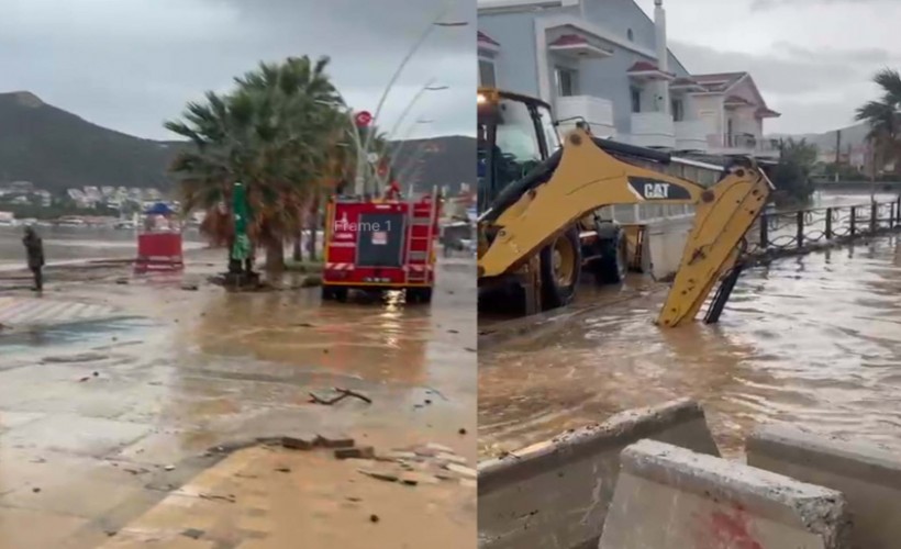 Üç ilçe sular altında kaldı: Yollar göle dönüştü, dereler taştı!