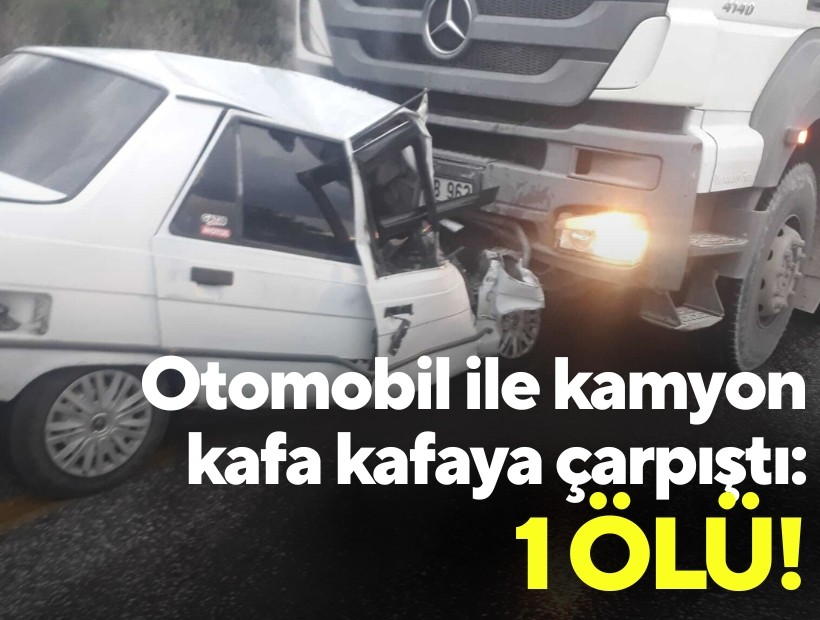 Otomobil ile kamyon kafa kafaya çarpıştı: 1 ölü!