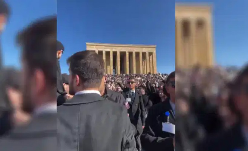 Sloganların engellenmediği Anıtkabir'de Andımız'a müdahale