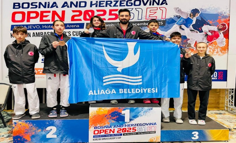 Aliağalı taekwondocular Saraybosna'dan madalyalarla döndü