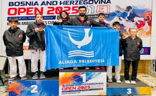 Aliağalı taekwondocular Saraybosna'dan madalyalarla döndü