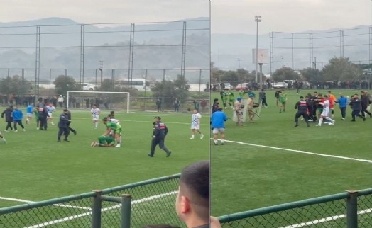 Aydın'da amatör lig maçı sonrası saha karıştı!
