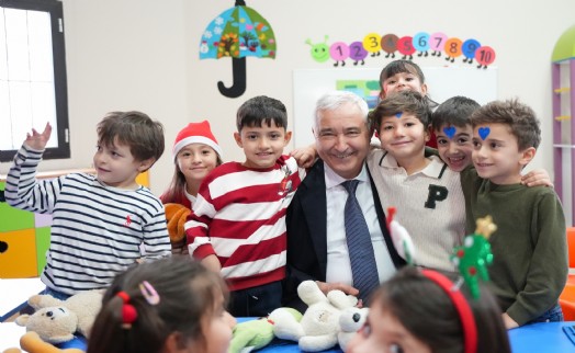 Başkan Türkmen yeni yılda miniklerle buluştu