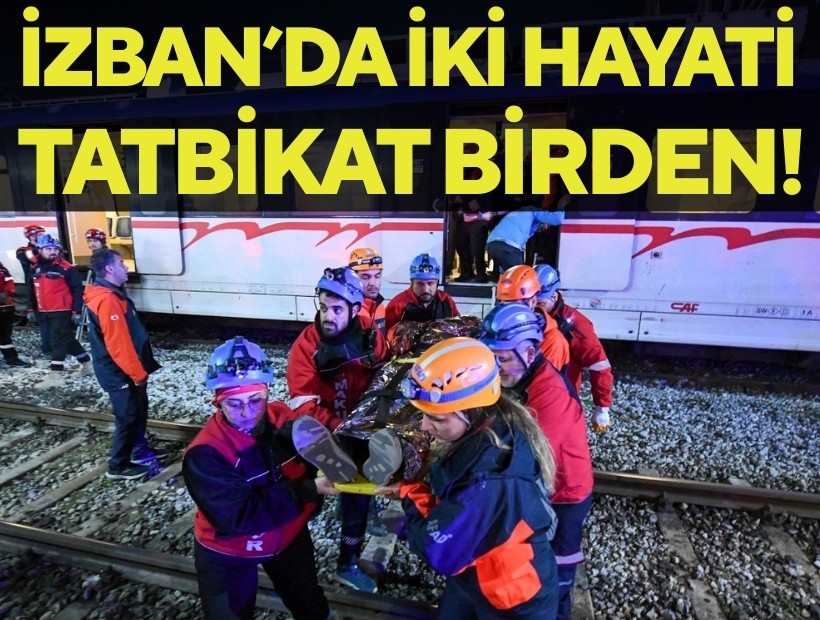 İZBAN İstasyonu’nda hayati tatbikat!