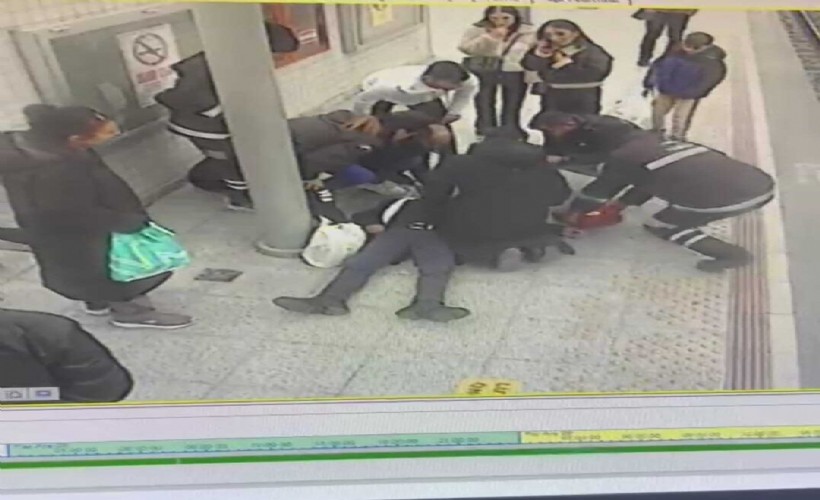 İZBAN'da kalp krizi geçiren yolcuya kritik müdahale!