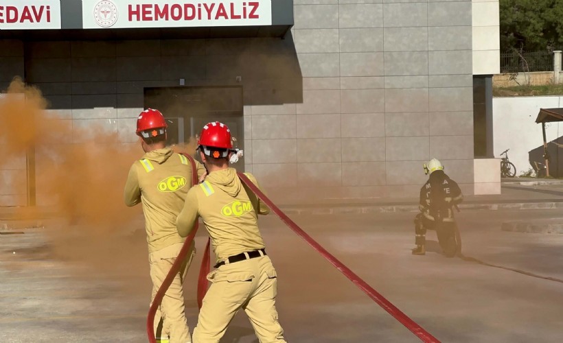 Marmaris Devlet Hastanesi'nde deprem ve yangın tatbikatı