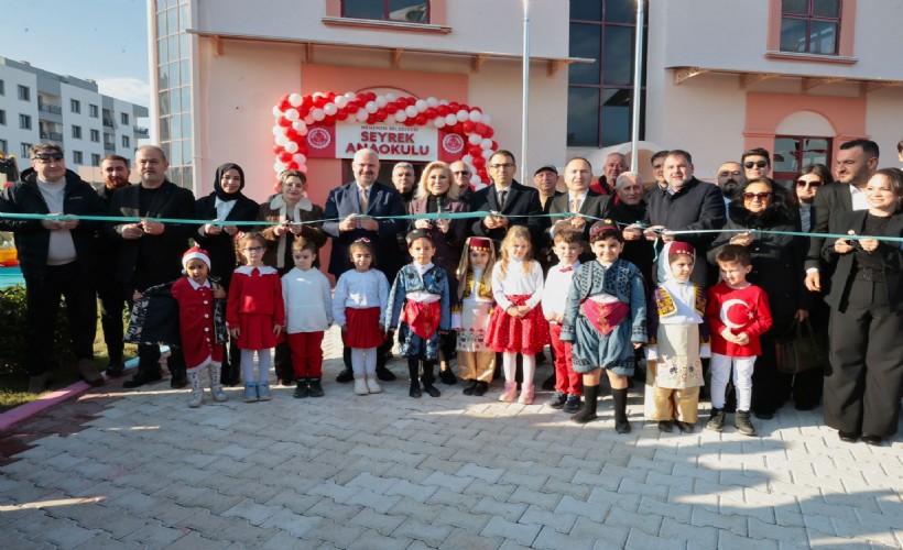 Menemen Belediyesi’nden bir açılış daha; Seyrek Anaokulu coşkulu törenle açıldı