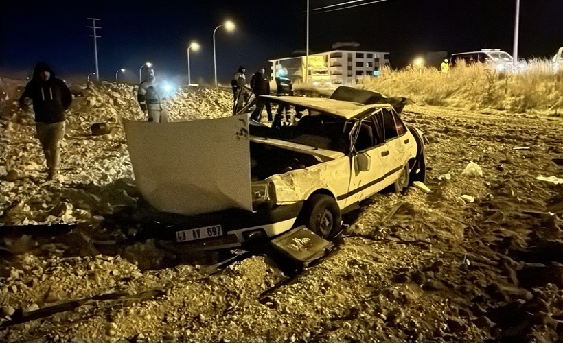 Takla atan otomobil tarlaya uçtu: 1 yaralı