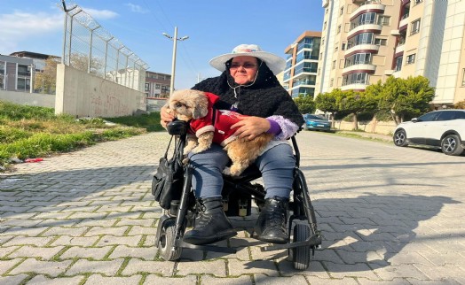 Yürüme yetisi sonrası eşini de kaybetti; can dostu 'Fıstık' ile hayata tutundu