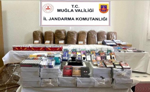 Bodrum'da kaçak tütün ve makaron operasyonu