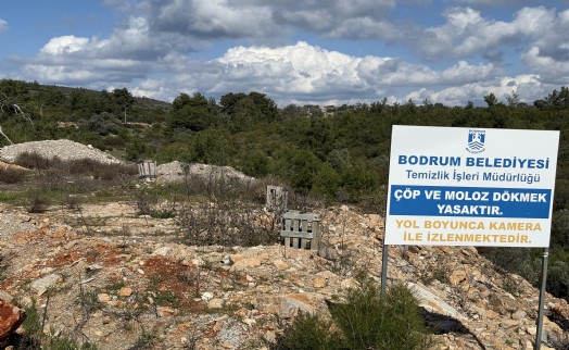 Bodrum'da uyarı tabelasına rağmen ormana moloz döktüler
