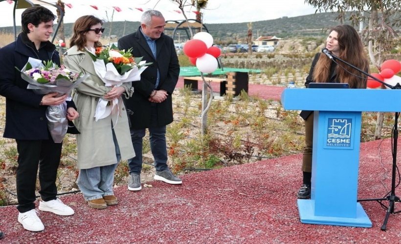 Çeşme'de Ufuk - Yılmaz Aksoy Parkı törenle açıIdı