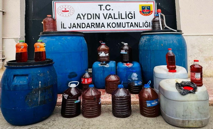 Evinden 335 litre sahte şarapla yakalanıp, gözaltına alındı