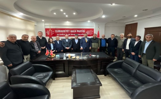 Aslanoğlu ziyaretinde Aliağa'dan birlik fotoğrafı