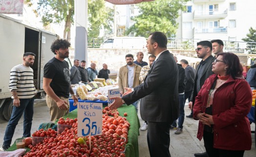 Başkan Eşki'den pazaryeri ziyareti