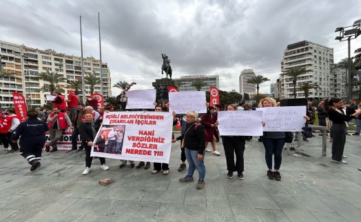 Çiğli'de işten çıkarılan işçiler Cumhuriyet Meydanı'nda: Protesto içinde eylem!