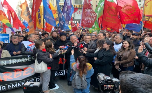 Emek ve Demokrasi güçleri İmamoğlu için haykırdı: İmamoğlu'na yapılan Türkiye'ye gözdağıdır!
