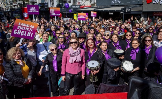 Kadınlar seslerini Konak'tan duyurdu! Başkan Mutlu: Mücadelemizden bir adım bile geri gitmeyeceğiz