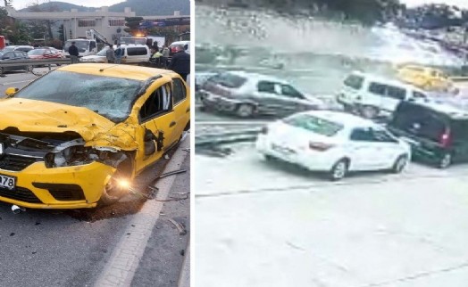 Karşı yöne geçen otomobil, taksi ve kamyonete çarptı: 2 yaralı