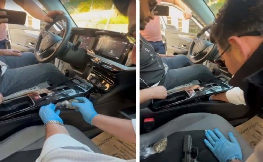 İhbar sonrası durdurulan otomobilden uyuşturucu ve tabanca çıktı; 2 tutuklama