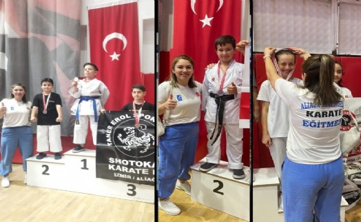 Aliağalı karatecilerden 19 Mayıs İl Şampiyonası'nda 9 madalya
